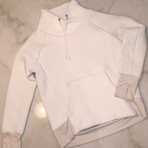 Athleta quilted white sweatshirt